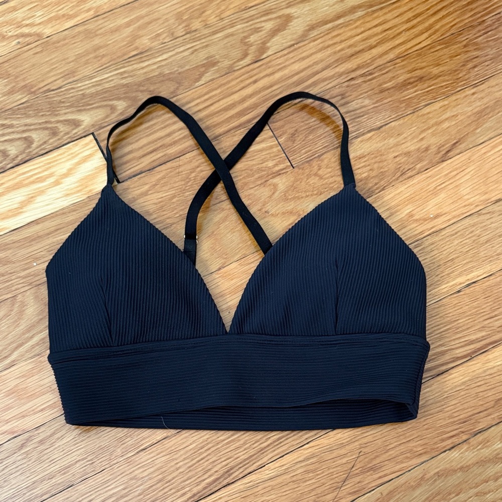 BuffBunny Black Ribbed Bralette
